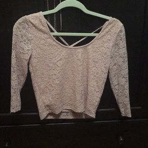 Pink lace top